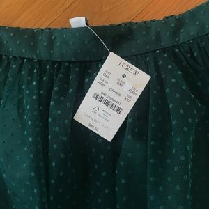 JCREW green tulle skirt (XXS)
